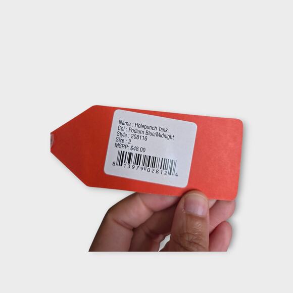 NEW Oiselle Womens Holepunch Racerback Tank Blue sz 2 Running Athletic Mesh - Picture 4 of 7